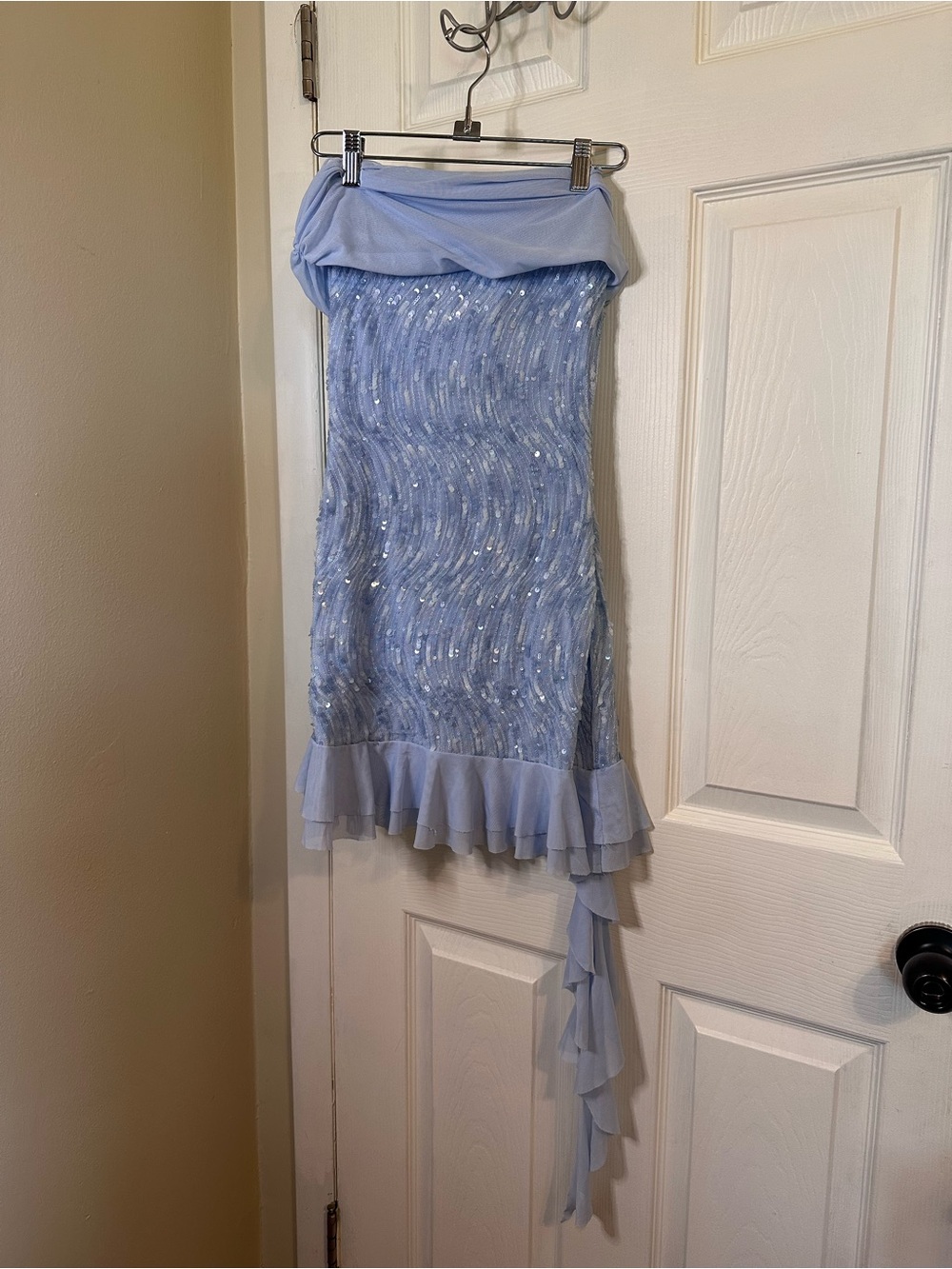 Selfie Leslie Off-Shoulder Mini Dress Blue